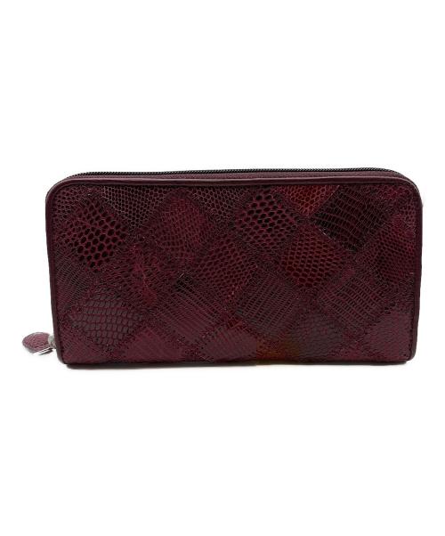 Genuine（ジェニュイン）Genuine (ジェニュイン) ラウンドファスナー長財布 ボルドー 未使用品の古着・服飾アイテム