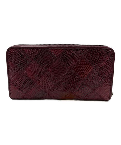 Genuine（ジェニュイン）Genuine (ジェニュイン) ラウンドファスナー長財布 ボルドー 未使用品の古着・服飾アイテム