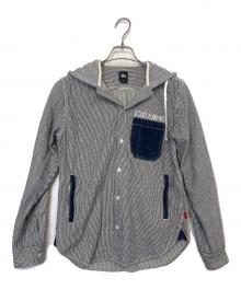 stussy（ステューシー）の古着「パーカー」｜ネイビー×ホワイト