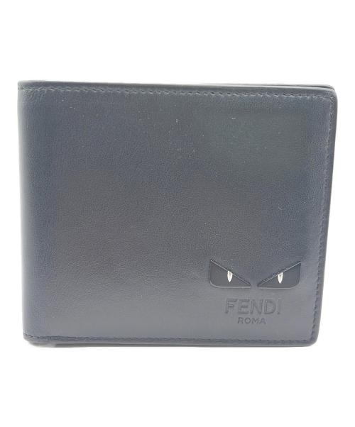 FENDI（フェンディ）FENDI (フェンディ) 2つ折り財布 ブラックの古着・服飾アイテム