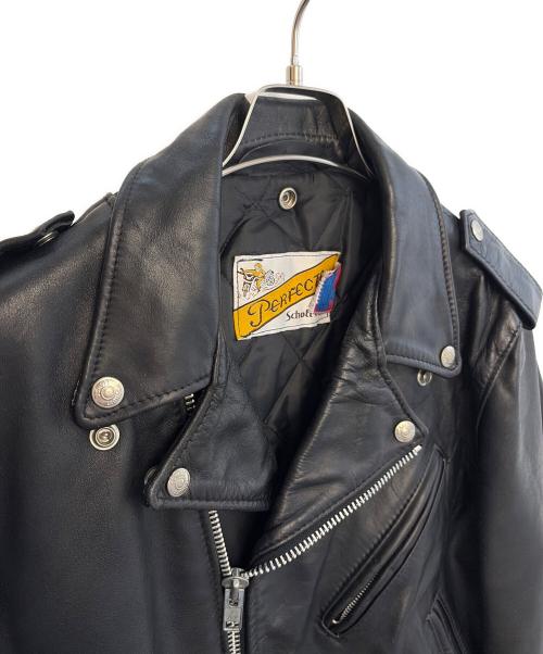 PERFECTO by Schott（パーフェクト バイ ショット）PERFECTO by Schott (パーフェクト バイ ショット) ダブルライダースジャケット ブラック サイズ:36の古着・服飾アイテム