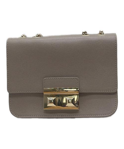 FURLA（フルラ）FURLA (フルラ) チェーンショルダーバッグ ベージュの古着・服飾アイテム
