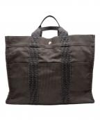 HERMESエルメス）の古着「トートバッグ」｜グレー×ブラック