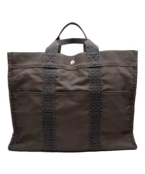 HERMES（エルメス）HERMES (エルメス) トートバッグ グレー×ブラックの古着・服飾アイテム