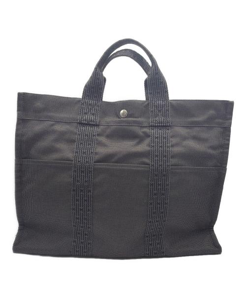 HERMES（エルメス）HERMES (エルメス) トートバッグ グレー×ブラックの古着・服飾アイテム