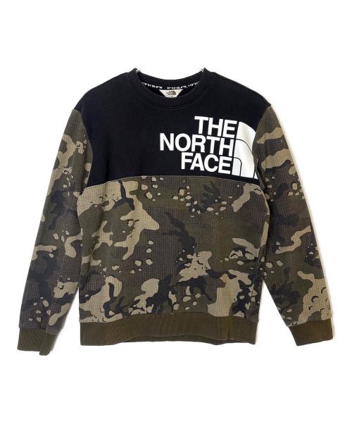 THE NORTH FACE（ザ ノース フェイス）THE NORTH FACE (ザ ノース フェイス) スウェット グリーン×ブラウン サイズ:Lの古着・服飾アイテム