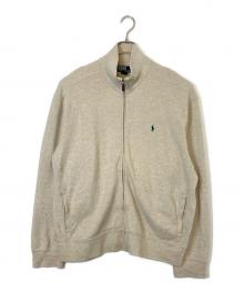 POLO RALPH LAUREN（ポロ・ラルフローレン）の古着「ジップアップニット」｜ベージュ
