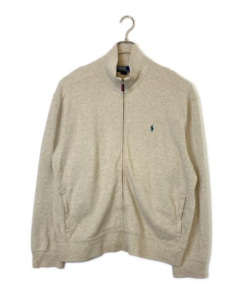 POLO RALPH LAUREN（ポロ・ラルフローレン）POLO RALPH LAUREN (ポロ・ラルフローレン) ジップアップニット ベージュ サイズ:XLの古着・服飾アイテム