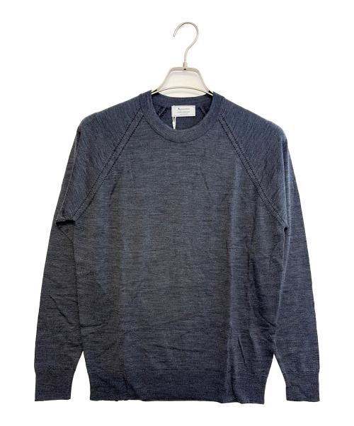 Aquascutum（アクアスキュータム）Aquascutum (アクアスキュータム) JOHN SMEDLEY (ジョンスメドレー) 薄手ニット グレー サイズ:M 未使用品の古着・服飾アイテム