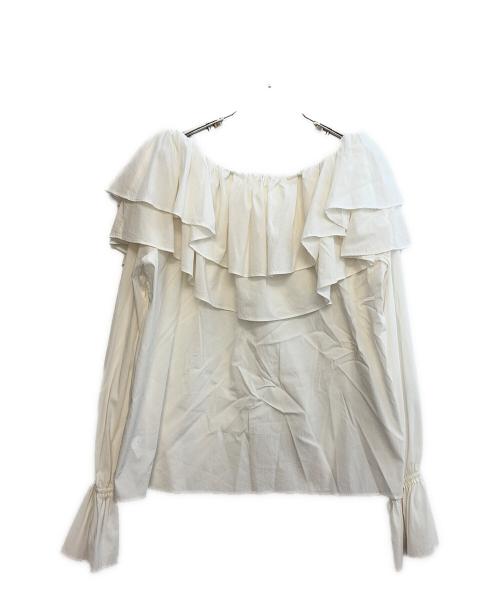 FRAY ID（フレイ アイディー）FRAY ID (フレイ アイディー) 長袖ブラウス ホワイト サイズ:Freeの古着・服飾アイテム