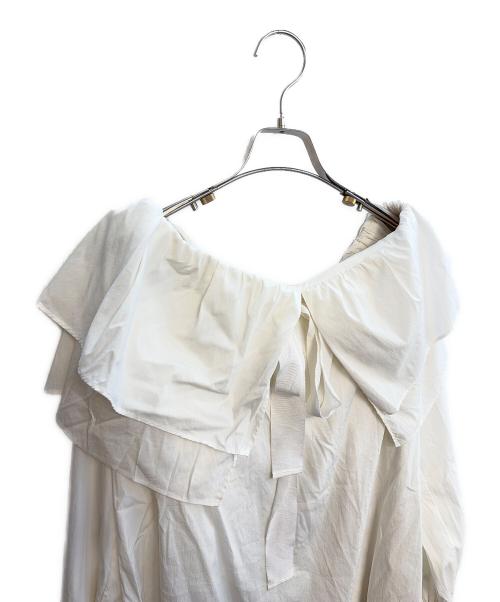 FRAY ID（フレイ アイディー）FRAY ID (フレイ アイディー) 長袖ブラウス ホワイト サイズ:Freeの古着・服飾アイテム