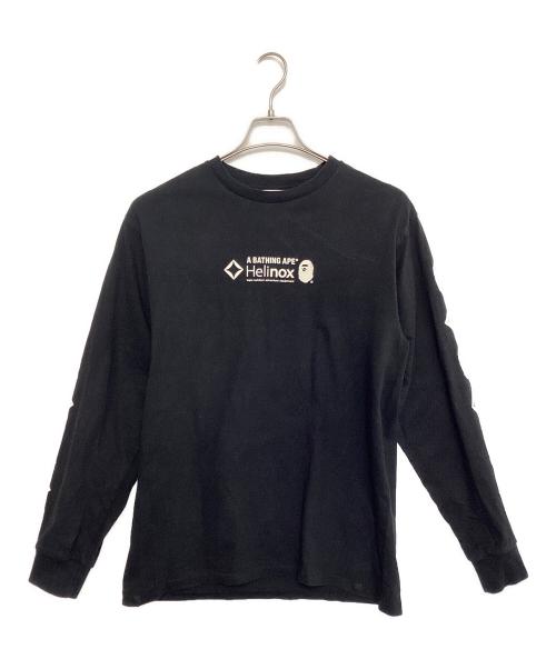 A BATHING APE（アベイシングエイプ）A BATHING APE (アベイシングエイプ) Helinox (ヘリノックス) 長袖カットソー ブラック サイズ:サイズLの古着・服飾アイテム