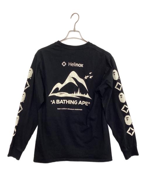 A BATHING APE（アベイシングエイプ）A BATHING APE (アベイシングエイプ) Helinox (ヘリノックス) 長袖カットソー ブラック サイズ:サイズLの古着・服飾アイテム