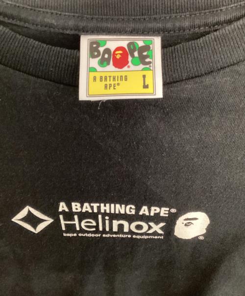 A BATHING APE（アベイシングエイプ）A BATHING APE (アベイシングエイプ) Helinox (ヘリノックス) 長袖カットソー ブラック サイズ:サイズLの古着・服飾アイテム