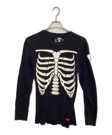 SUPREME×Hanes（シュプリーム×ヘインズ）の古着「Bones Thermal Crew」｜ブラック