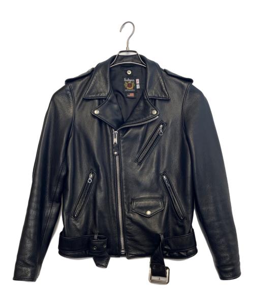 Schott（ショット）Schott (ショット) ダブルライダースジャケット ブラック サイズ:36の古着・服飾アイテム
