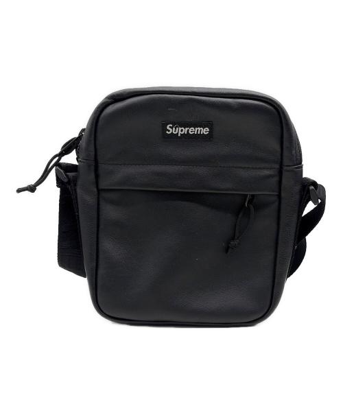 SUPREME（シュプリーム）SUPREME (シュプリーム) 23FM レザーショルダーバッグ ブラックの古着・服飾アイテム