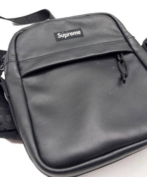 SUPREME（シュプリーム）SUPREME (シュプリーム) 23FM レザーショルダーバッグ ブラックの古着・服飾アイテム
