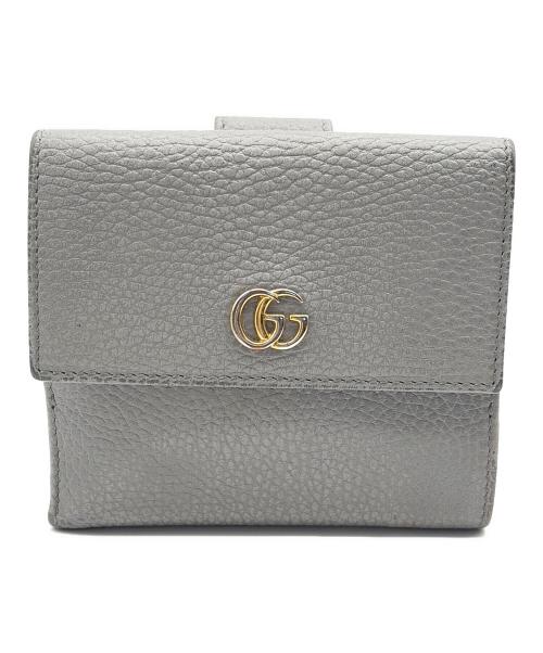 GUCCI（グッチ）GUCCI (グッチ) 3つ折り財布 グレーの古着・服飾アイテム