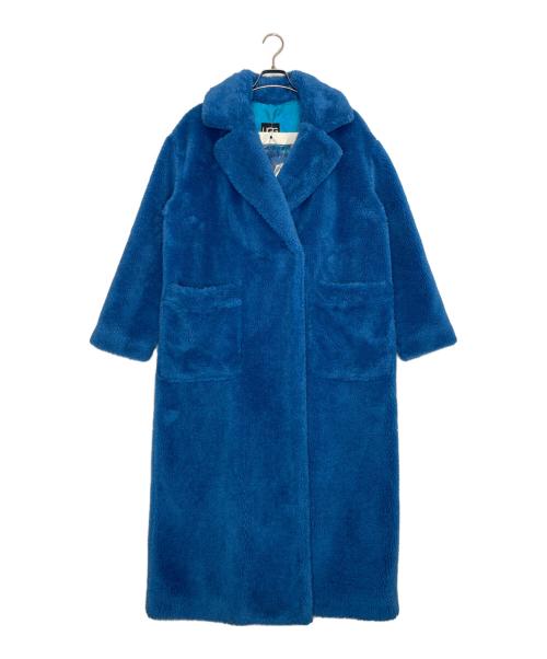 UGG（アグ）UGG (アグ) UGG アグ ボア ファー ロングコート もこもこ Alesandra Faux Fur Wrap Coat ブルー サイズ:S/Mの古着・服飾アイテム