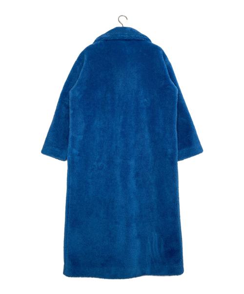 UGG（アグ）UGG (アグ) UGG アグ ボア ファー ロングコート もこもこ Alesandra Faux Fur Wrap Coat ブルー サイズ:S/Mの古着・服飾アイテム