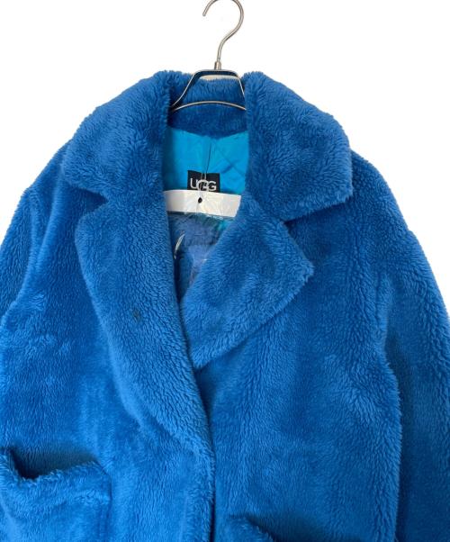 UGG（アグ）UGG (アグ) UGG アグ ボア ファー ロングコート もこもこ Alesandra Faux Fur Wrap Coat ブルー サイズ:S/Mの古着・服飾アイテム