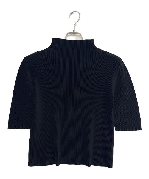 PLEATS PLEASE（プリーツプリーズ）PLEATS PLEASE (プリーツプリーズ) 半袖プリーツブラウス ブラック サイズ:3の古着・服飾アイテム