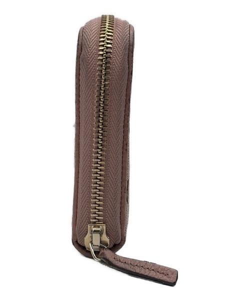 GUCCI（グッチ）GUCCI (グッチ) ラウンドファスナー財布 ベージュ×ピンクの古着・服飾アイテム