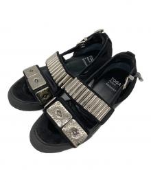 TOGA PULLA×STUDIOUS（トーガ プルラ×ステュディオス）の古着「TOGA PULLA（トーガ プルラ）×STUDIOUS（ステュディオス）サンダル」｜ブラック