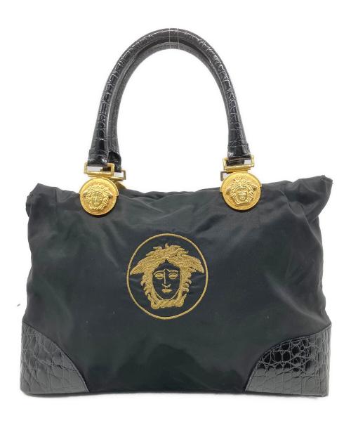 VERSACE（ヴェルサーチェ）VERSACE (ヴェルサーチェ) ハンドバッグ ブラックの古着・服飾アイテム