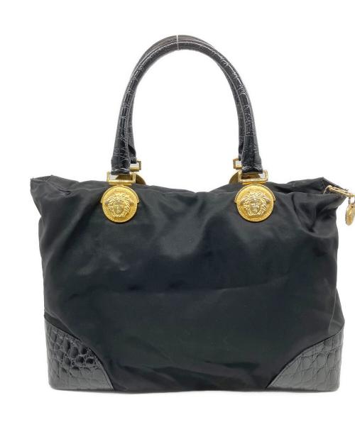 VERSACE（ヴェルサーチェ）VERSACE (ヴェルサーチェ) ハンドバッグ ブラックの古着・服飾アイテム
