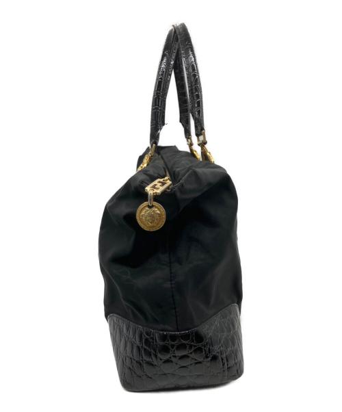 VERSACE（ヴェルサーチェ）VERSACE (ヴェルサーチェ) ハンドバッグ ブラックの古着・服飾アイテム