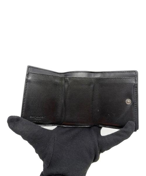 Saint Laurent Paris（サンローランパリ）Saint Laurent Paris (サンローランパリ) 3つ折り財布 ブラックの古着・服飾アイテム