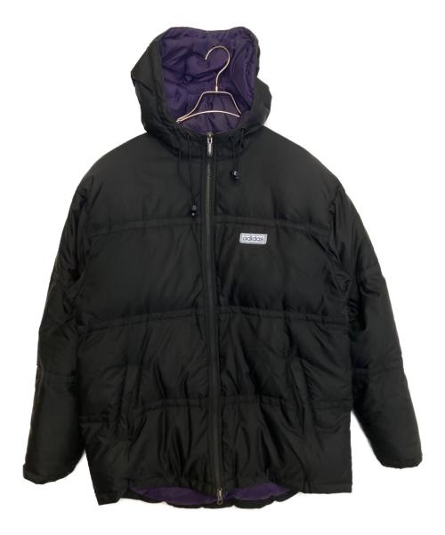 adidas（アディダス）adidas (アディダス) 90‘Sダウンジャケット ブラック×パープル サイズ:Sの古着・服飾アイテム
