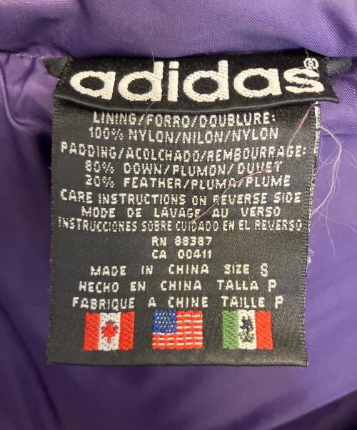 adidas（アディダス）adidas (アディダス) 90‘Sダウンジャケット ブラック×パープル サイズ:Sの古着・服飾アイテム
