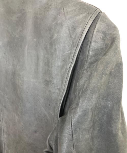 KATHARINE HAMNETT（キャサリンハムネット）KATHARINE HAMNETT (キャサリンハムネット) レザージャケット グレー サイズ:Mの古着・服飾アイテム