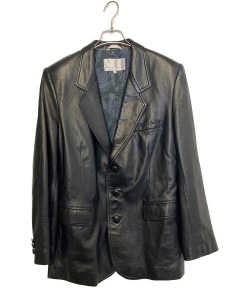 Perfetto（ペルフェット）perfetto (ペルフェット) レザーテーラードジャケット ブラック サイズ:Sの古着・服飾アイテム