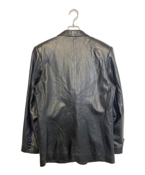 Perfetto（ペルフェット）perfetto (ペルフェット) レザーテーラードジャケット ブラック サイズ:Sの古着・服飾アイテム