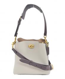COACH（コーチ）の古着「バケットショルダーバッグ」｜ライトグレー