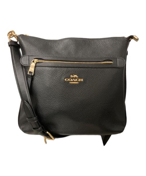 COACH（コーチ）COACH (コーチ) ショルダーバッグ ブラック×ゴールドの古着・服飾アイテム