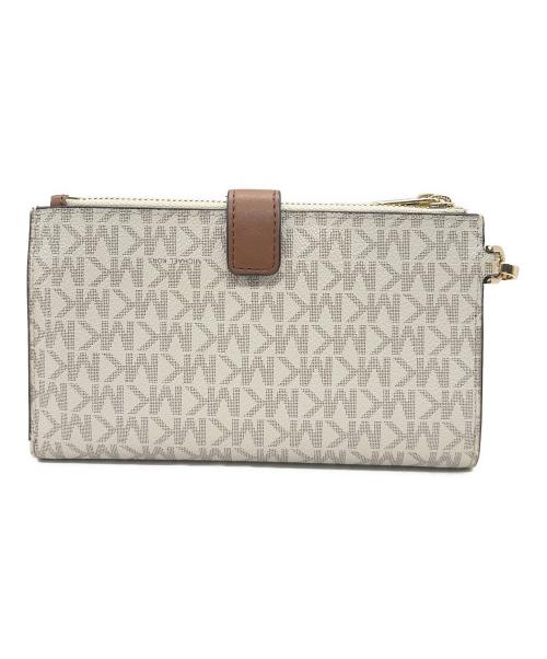 MICHAEL KORS（マイケルコース）MICHAEL KORS (マイケル・コース) 2つ折り財布 ベージュの古着・服飾アイテム