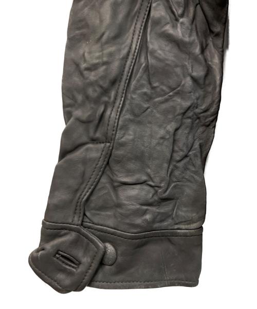 DOLCE & GABBANA（ドルチェ＆ガッバーナ）DOLCE & GABBANA (ドルチェ＆ガッバーナ) ハンティングレザージャケット グレー サイズ:Lの古着・服飾アイテム