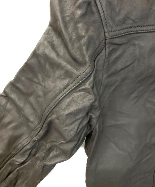 DOLCE & GABBANA（ドルチェ＆ガッバーナ）DOLCE & GABBANA (ドルチェ＆ガッバーナ) ハンティングレザージャケット グレー サイズ:Lの古着・服飾アイテム