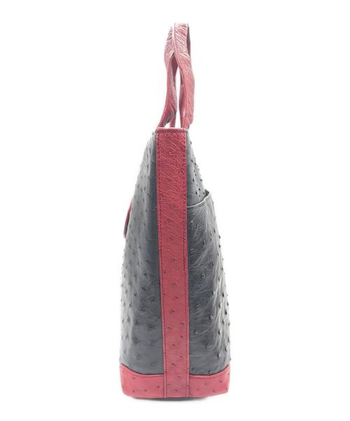 jardin des sacs（ジャルダンデサック）JARDIN DES SACS (ジャルダンデサック) トートバッグ ブラック×レッドの古着・服飾アイテム