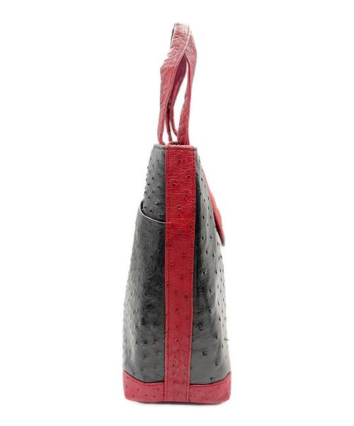 jardin des sacs（ジャルダンデサック）JARDIN DES SACS (ジャルダンデサック) トートバッグ ブラック×レッドの古着・服飾アイテム