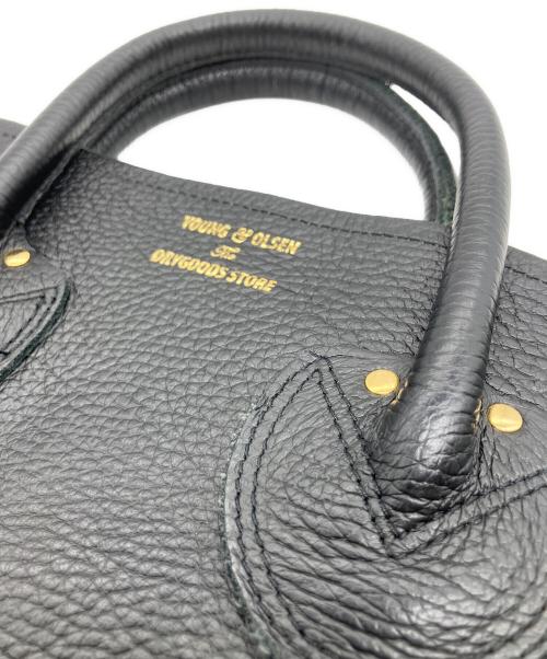 YOUNG & OLSEN The DRYGOODS STORE（ヤングアンドオルセン ザ ドライグッズストア）YOUNG & OLSEN The DRYGOODS STORE (ヤングアンドオルセン ザ ドライグッズストア) レザーハンドバッグ ブラックの古着・服飾アイテム
