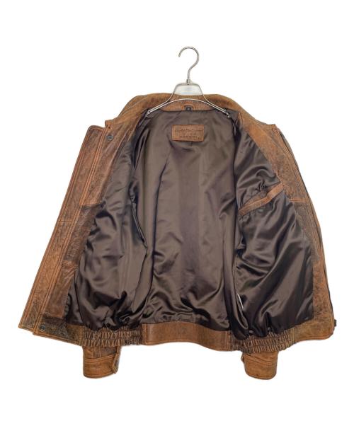 moda italiana（モーダイタリアーナ）moda italiana (モーダイタリアーナ) moda italiana モーダイタリアーナ レザージャケット ブラウン サイズ:Mの古着・服飾アイテム
