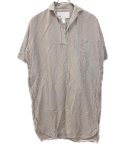 ticca（ティッカ）TICCA (ティッカ) スキッパーシャツワンピース ブラウン サイズ:SIZE FREEの古着・服飾アイテム