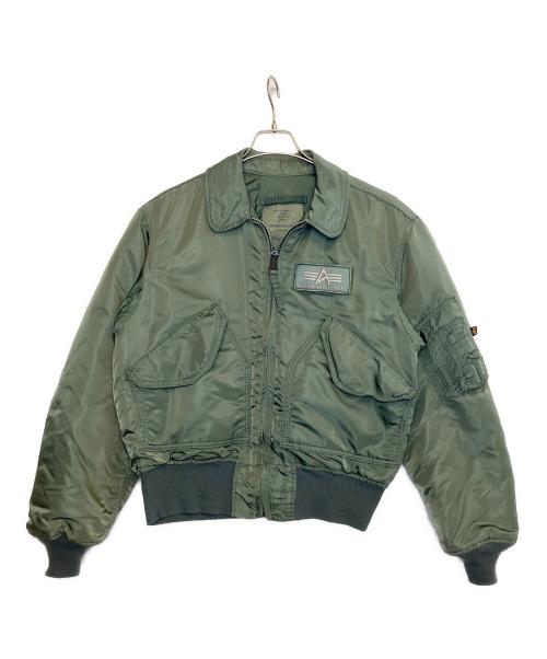 ALPHA（アルファ）ALPHA (アルファ) フライトジャケット オリーブ サイズ:Ｍの古着・服飾アイテム