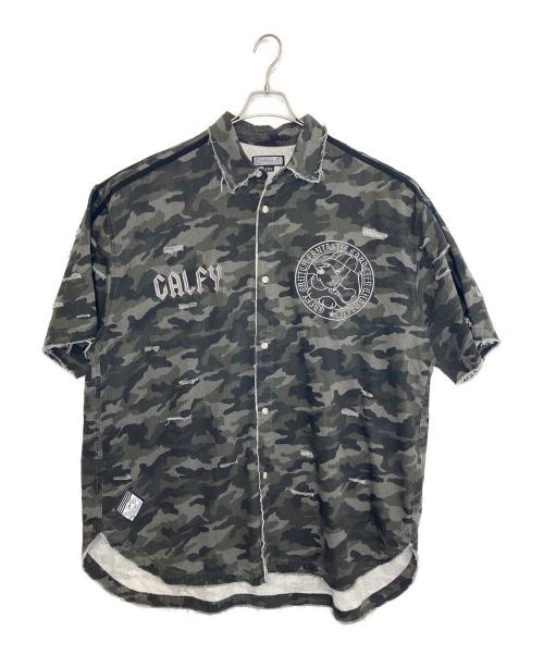 GALFY（ガルフィー）GALFY (ガルフィー) カモフラかも？ボロボロシャツ カーキ サイズ:XL 未使用品の古着・服飾アイテム